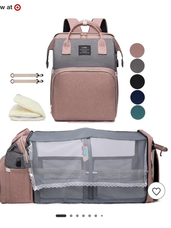 AND Other - AND Multifunctional Diaper Backpack - Pink and Gray
